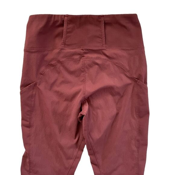 ATHLETA Trekkie Hybrid Crop Tight Cognac Brown Size 8 - Picture 7 of 7